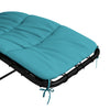 Outsunny Outdoor Patio Tanning Chair with Rocking Function, Chaise Lounge Chair with Sunshade Roof, Patio Sun Lounger with Cushion, Pillows, Turquoise