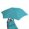 Outsunny Outdoor Patio Tanning Chair with Rocking Function, Chaise Lounge Chair with Sunshade Roof, Patio Sun Lounger with Cushion, Pillows, Turquoise