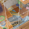 PawHut 5 Tiers Hamster Cage Portable Animal Travel Carrier Habitat with Exercise Wheels Play Tube Water Bottle Dishes House Ladder for Gerbils, Light Blue