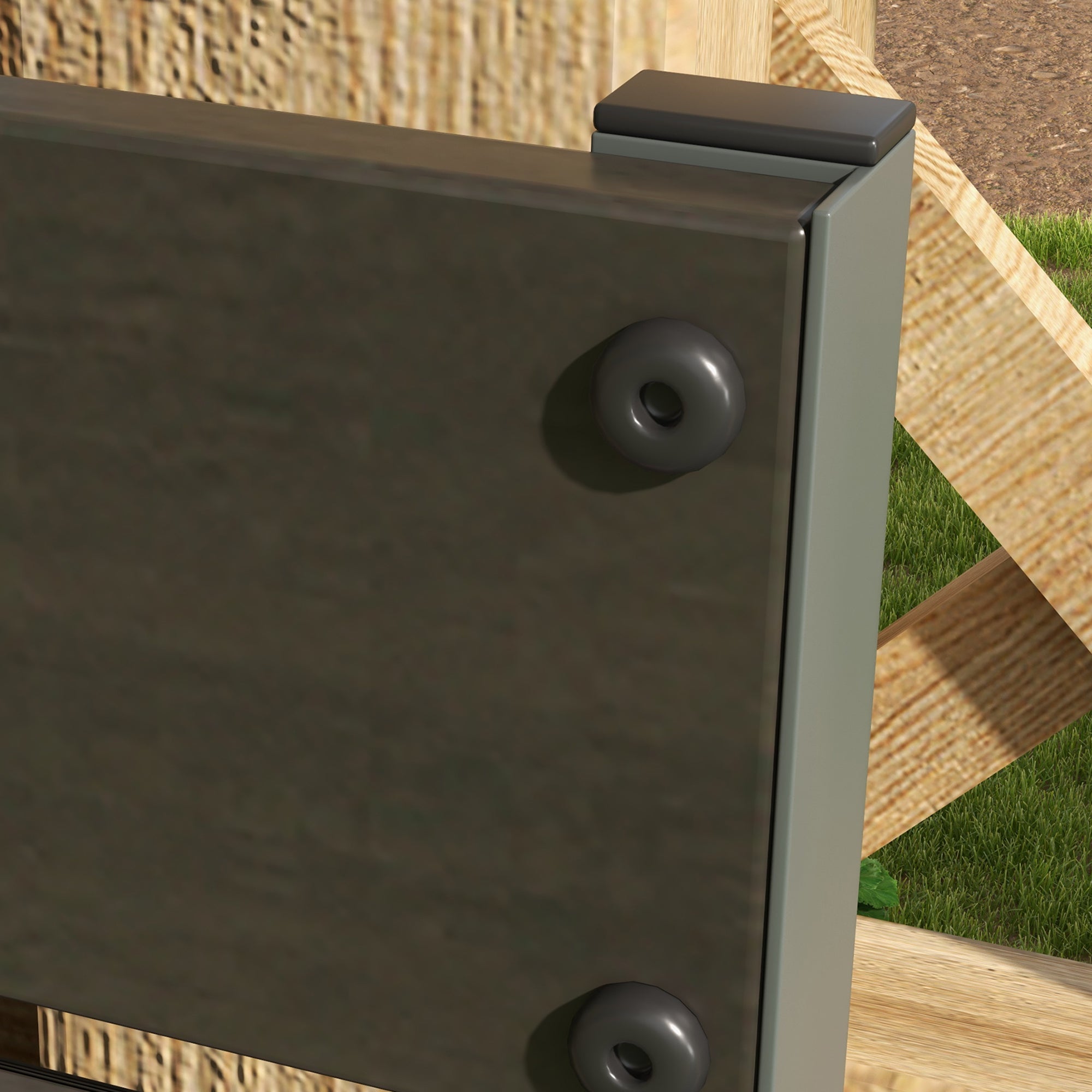 Outsunny Raised Garden Bed with Trellis for Climbing Plants, Planter Box with Self Draining Gap, Freestanding Trellis Planter for Outdoor, Patio, Deck, 35.75" x 15" x 70.75", Black