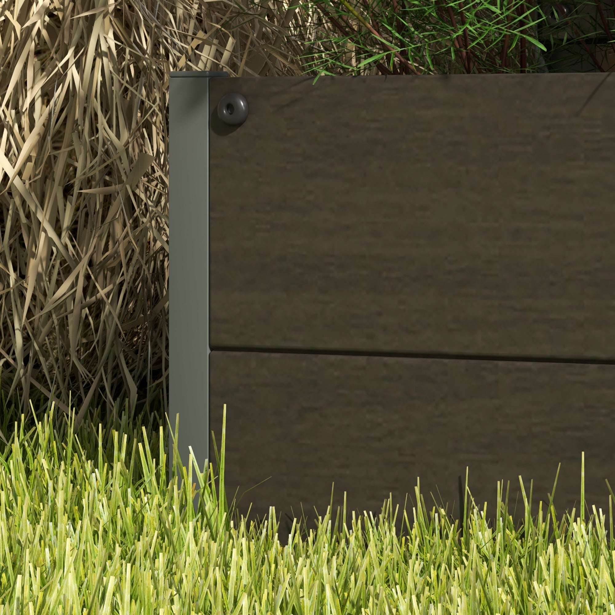 Outsunny Raised Garden Bed with Trellis for Climbing Plants, Planter Box with Self Draining Gap, Freestanding Trellis Planter for Outdoor, Patio, Deck, 35.75" x 15" x 70.75", Black