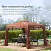 Outsunny 9.8' x 9.8' Gazebo Replacement Canopy, Gazebo Top Cover with Double Vented Roof for Garden Patio Outdoor TOP ONLY, Coffee