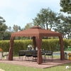 Outsunny 9.8' x 9.8' Gazebo Replacement Canopy, Gazebo Top Cover with Double Vented Roof for Garden Patio Outdoor TOP ONLY, Coffee