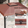 Outsunny 9.8' x 9.8' Gazebo Replacement Canopy, Gazebo Top Cover with Double Vented Roof for Garden Patio Outdoor TOP ONLY, Coffee