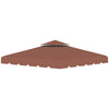 Outsunny 9.8' x 9.8' Gazebo Replacement Canopy, Gazebo Top Cover with Double Vented Roof for Garden Patio Outdoor TOP ONLY, Coffee