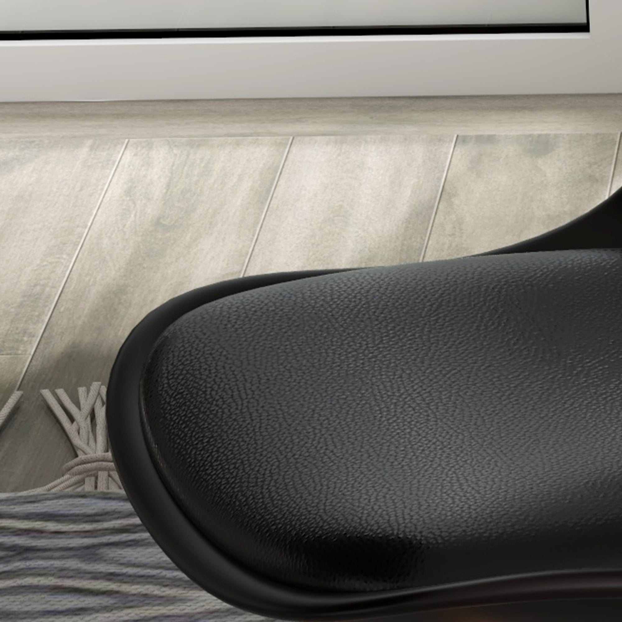 HOMCOM Dining Chairs Set of 4, Modern Kitchen Chairs with PU Leather Cushion and Wood Base, Upholstered Accent Chairs for Living Room and Dining Room, Black