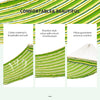Outsunny 75" Patio Outdoor Hammock, Striped Camping Hammock Lounge Bed Garden w/ Pillow, Green