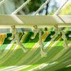 Outsunny 75" Patio Outdoor Hammock, Striped Camping Hammock Lounge Bed Garden w/ Pillow, Green