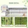 PawHut 73" Small Animal Cage, Pet Playpen for Chicken, Rabbits, Chinchillas, Outdoor Small Animal Playpen with Flat Roof, Green