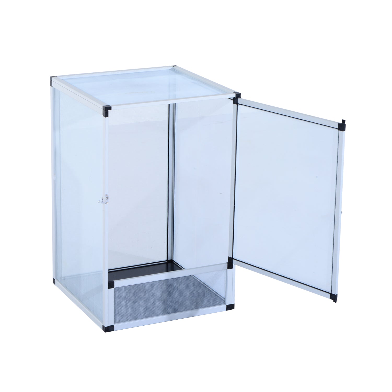 PawHut Reptile Tank Cage Aluminum Vivarium Waterproof Pet Breeder Breeding Snake Lizard Turtle Spider Tall Enclosure (Large Size)