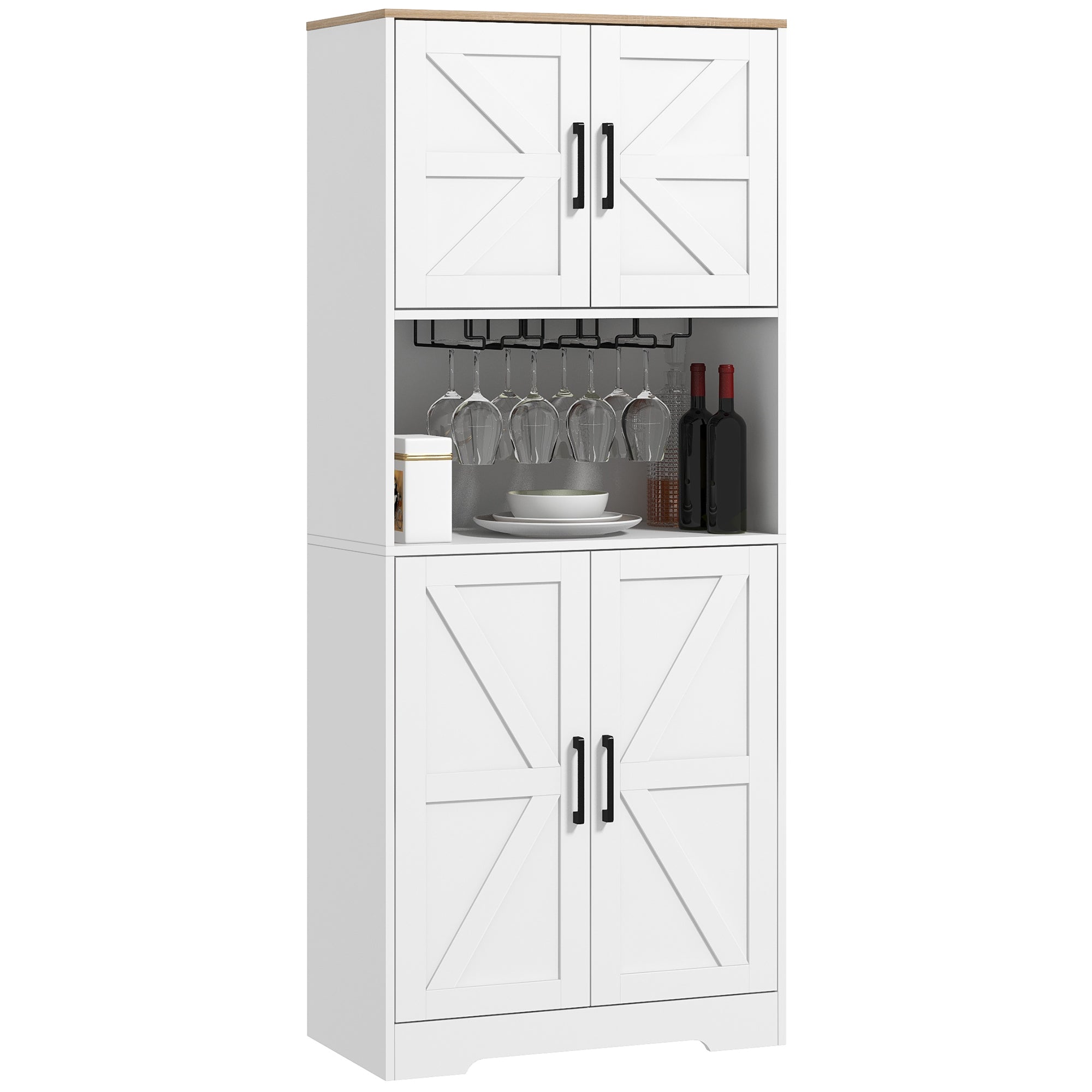 HOMCOM Kitchen Pantry Storage Cabinet, 68