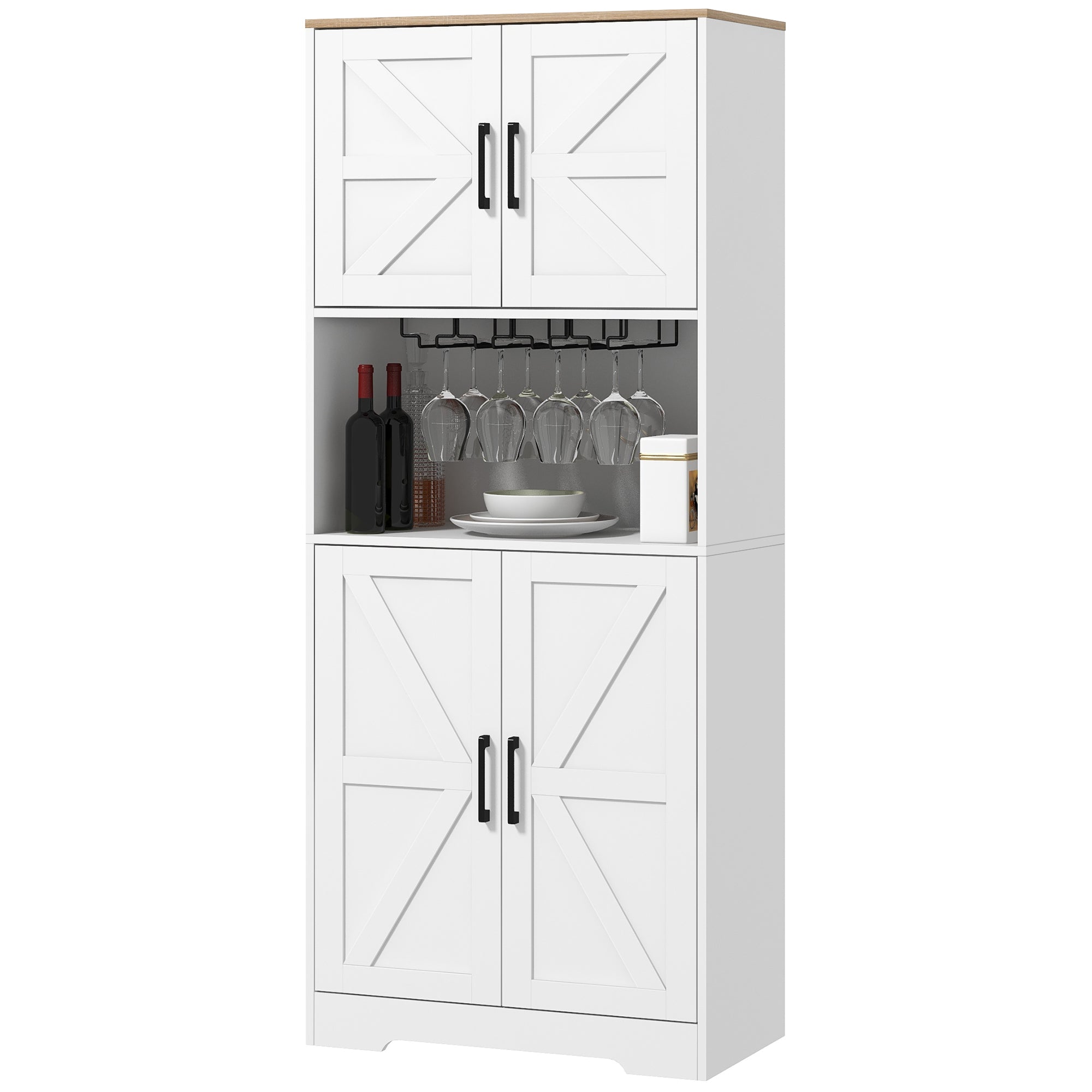 HOMCOM Kitchen Pantry Storage Cabinet, 68