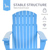 Outsunny Classic Adirondack Chair Muskoka Chair, Garden Deck Chair with Cup Holder for Patio, Indoor, Backyard, Blue