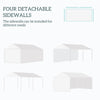Outsunny 18.7' x 9.4' Party Tent, Portable Folding Wedding Tent, Garden Canopy Event Shelter, Outdoor Sunshade with 4 Removable Sidewalls, White