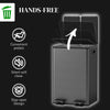 HOMCOM Dual Kitchen Garbage Bin, 2 x 7.4 Gallon (2 x 28 L) Trash Can with Foot Pedal, Soft-Close Garbage Can with Removable Inner Buckets, Fingerprint-Proof for Kitchen, Black