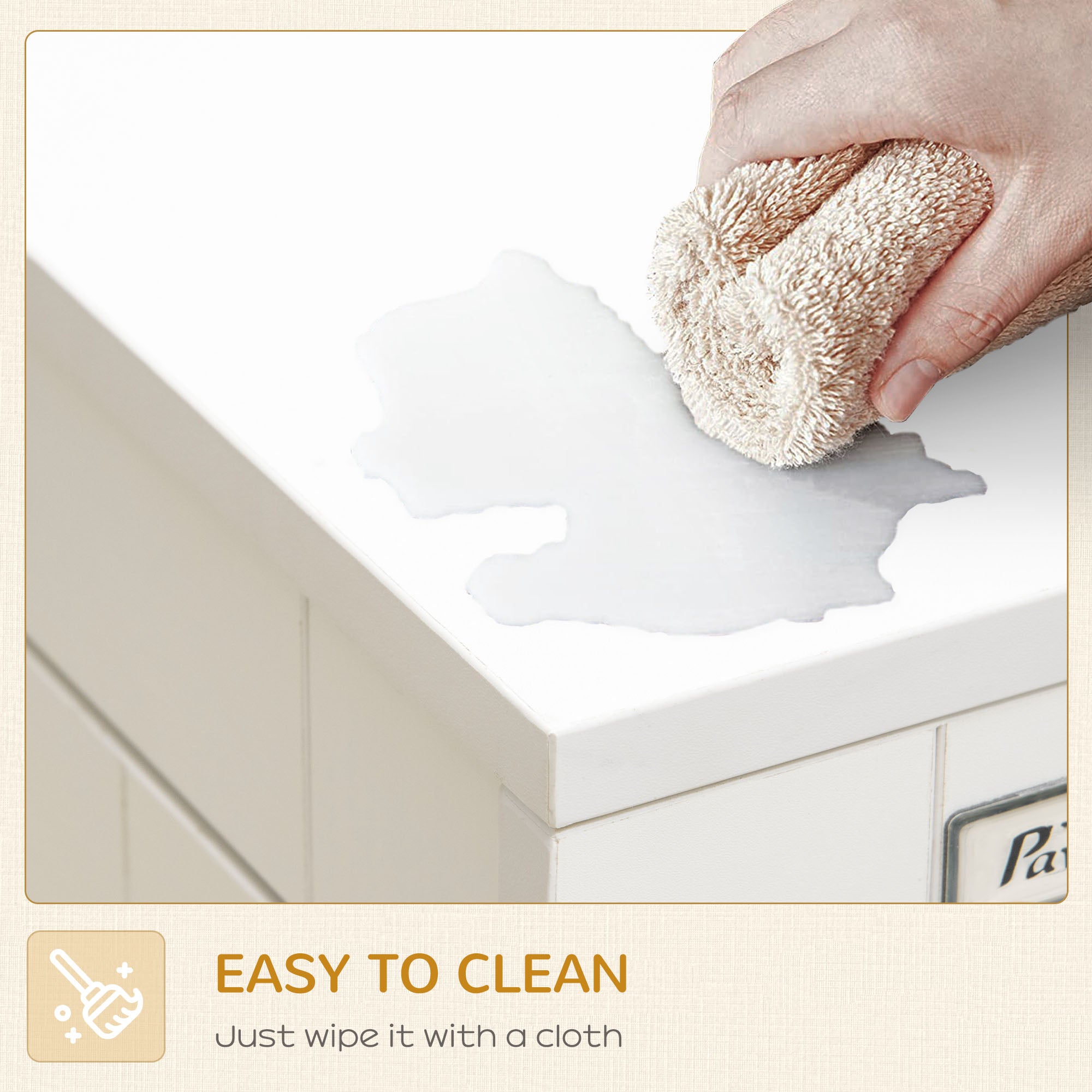 PawHut 37" Double-Door Dog Crate Furniture for Large Medium Dogs, Pet Crate End Table with Water-Resistant Cushion, Wooden Dog Cage Kennel Furniture for Indoor Use, White