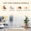 PawHut Pet Puppy Dog Playpen, Portable DIY Catio Small Animal Cage for Bunny Chinchilla Guinea Pig Indoor Outdoor, 12 Panel, 17.7 x 13.8 Inch