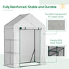 Outsunny 56" x 29" Walk-in Greenhouse for Outdoor, Portable Gardening Plant Hot House with 2-Tier Shelf, Roll-Up Zippered Door, PE Cover, Green