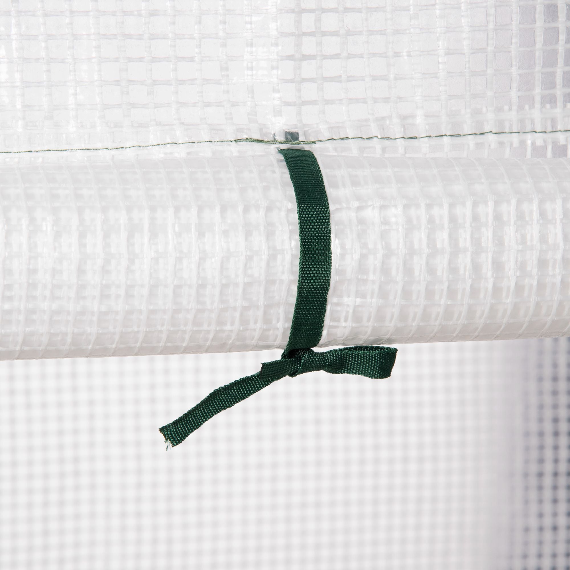 Outsunny 56" x 29" Walk-in Greenhouse for Outdoor, Portable Gardening Plant Hot House with 2-Tier Shelf, Roll-Up Zippered Door, PE Cover, Green