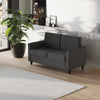 HOMCOM 56" Loveseat Sofa, Upholstered 2-Seater Couch with Armrests and Wooden Legs for Living Room, Bedroom, Dark Grey
