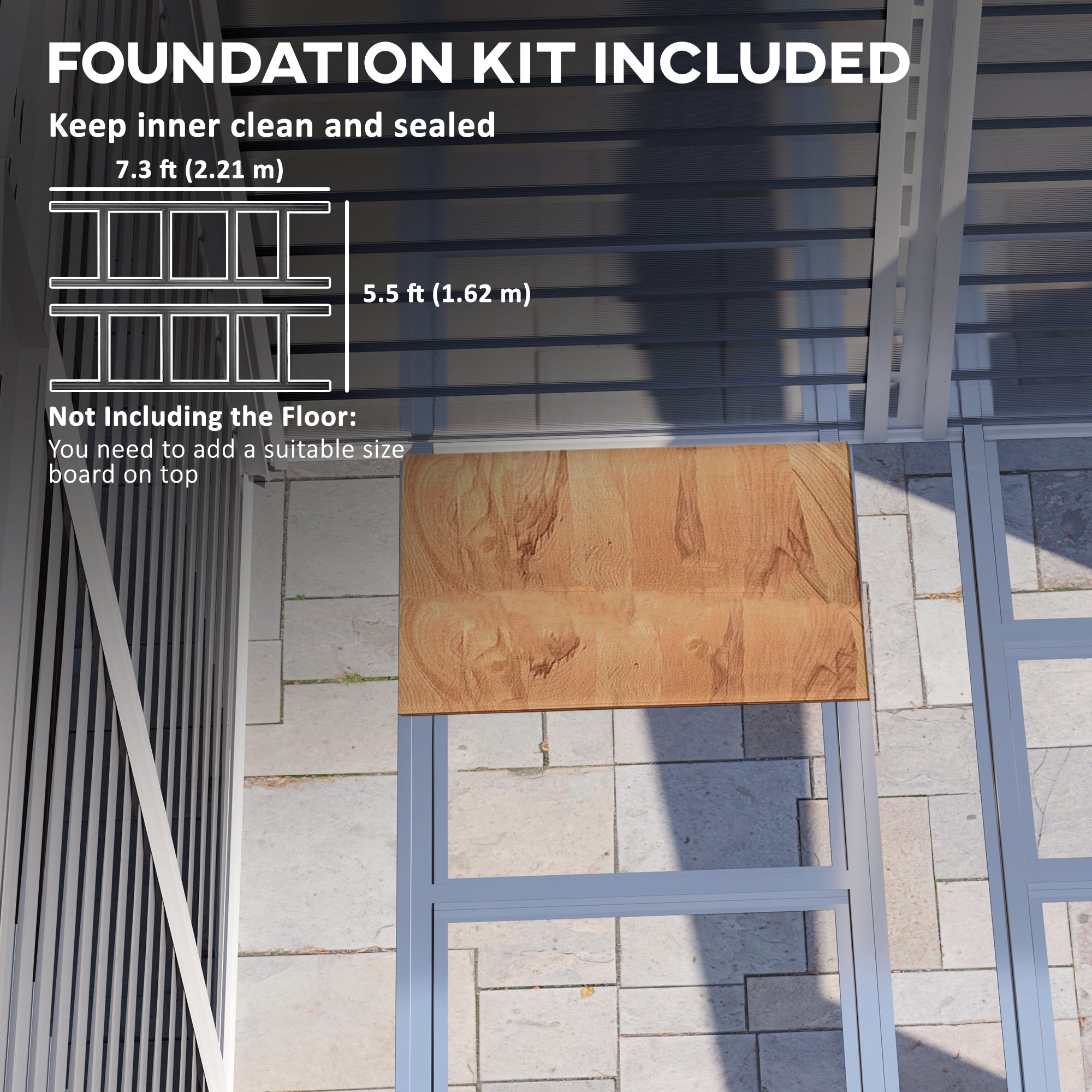 Outsunny 8' x 7' Outdoor Storage Shed, Galvanized Steel Metal Garden Shed with Lockable Doors, Floor Frame, Vents, Lock and Gloves for Backyard, Lawn, Patio, Dark Grey