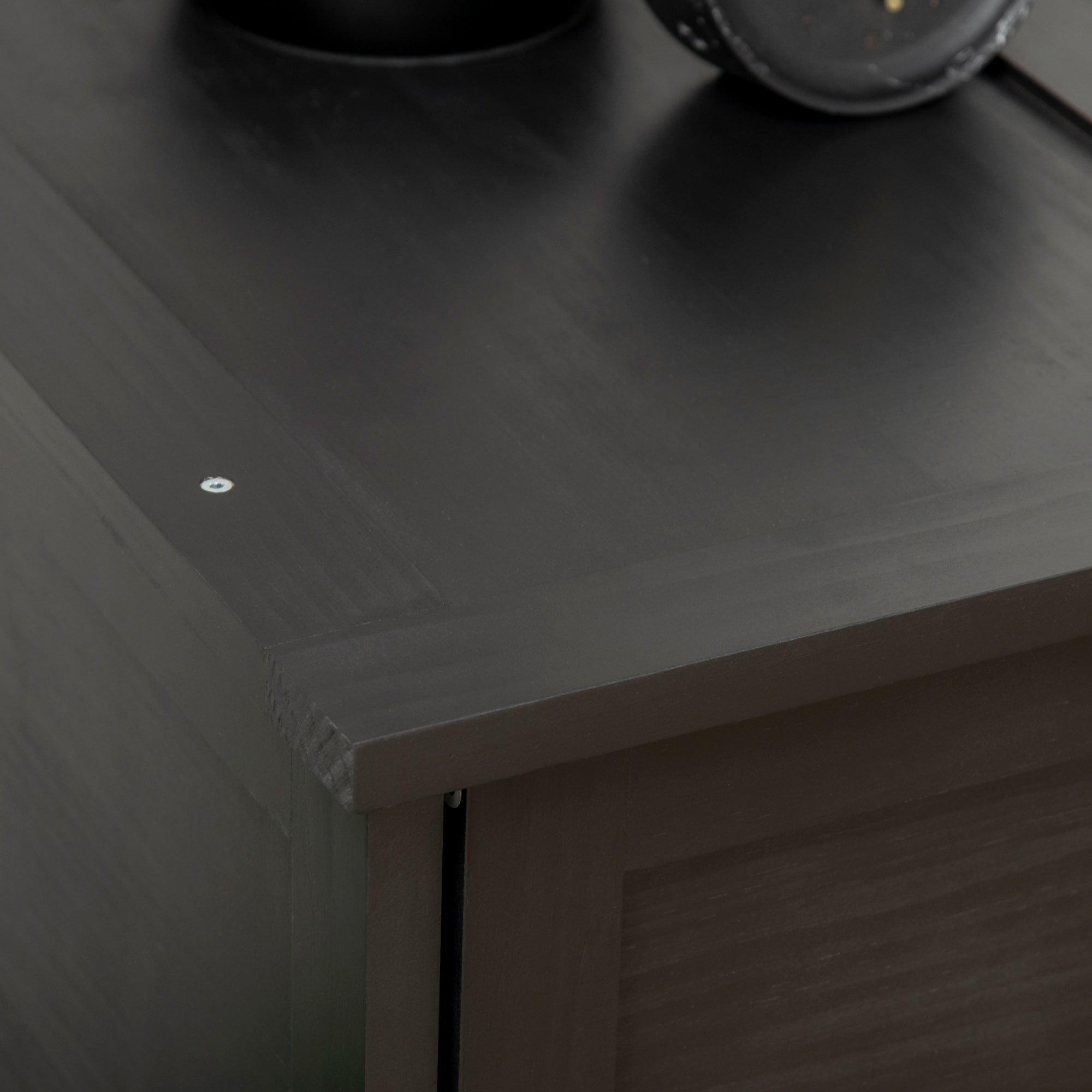 PawHut 38" 2-in-1 Indoor Rabbit Hutch & End Table with Wheels & Storage Shelf, Bunny Rabbit Cage with Removable Tray, Bunny Hutch Rabbit Furniture Pet Crate End Table, Black