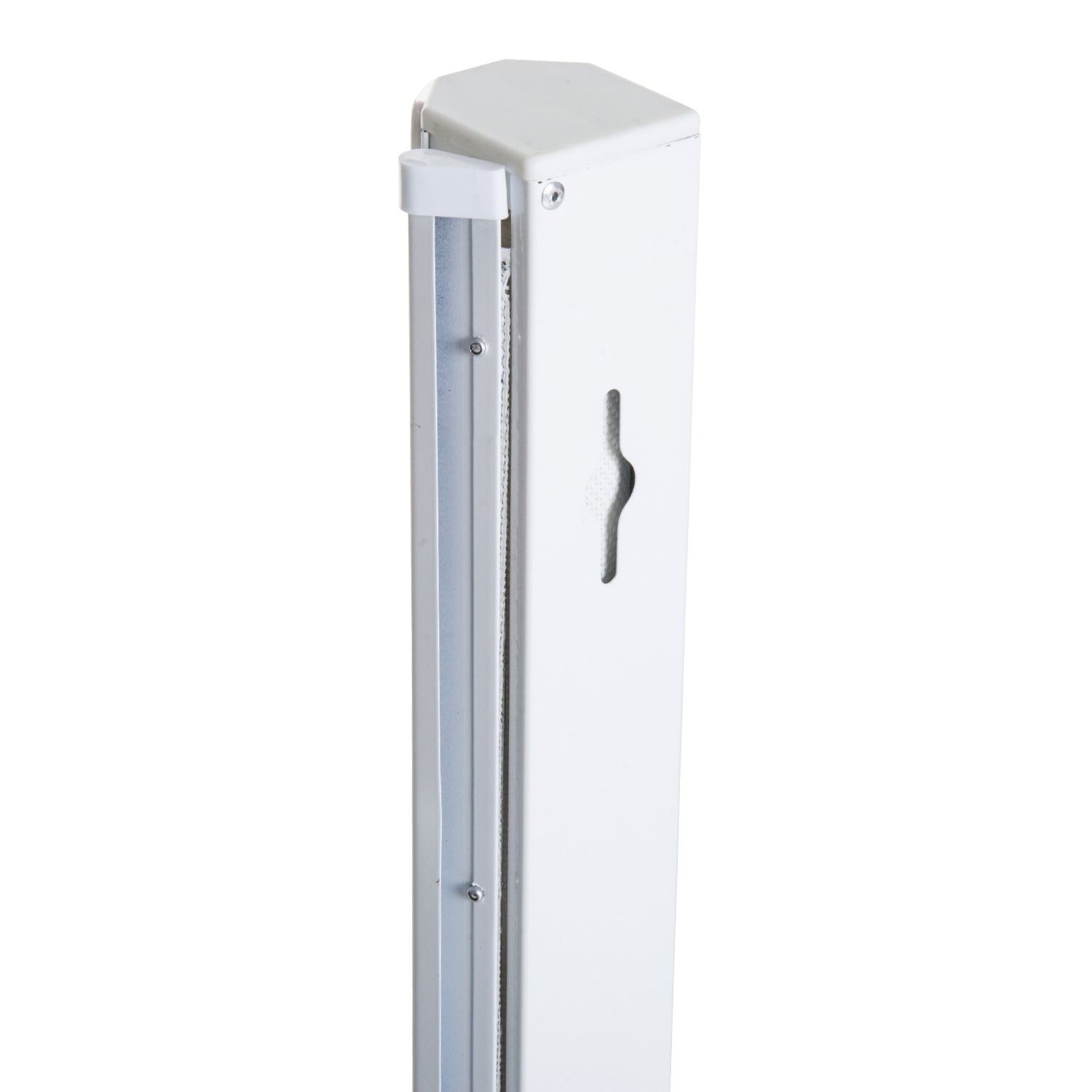 PawHut Retractable Safety Gate Dog Pet Barrier Folding Protector Home Doorway Room Divider Stair Guard White 115Lx82.5Hcm