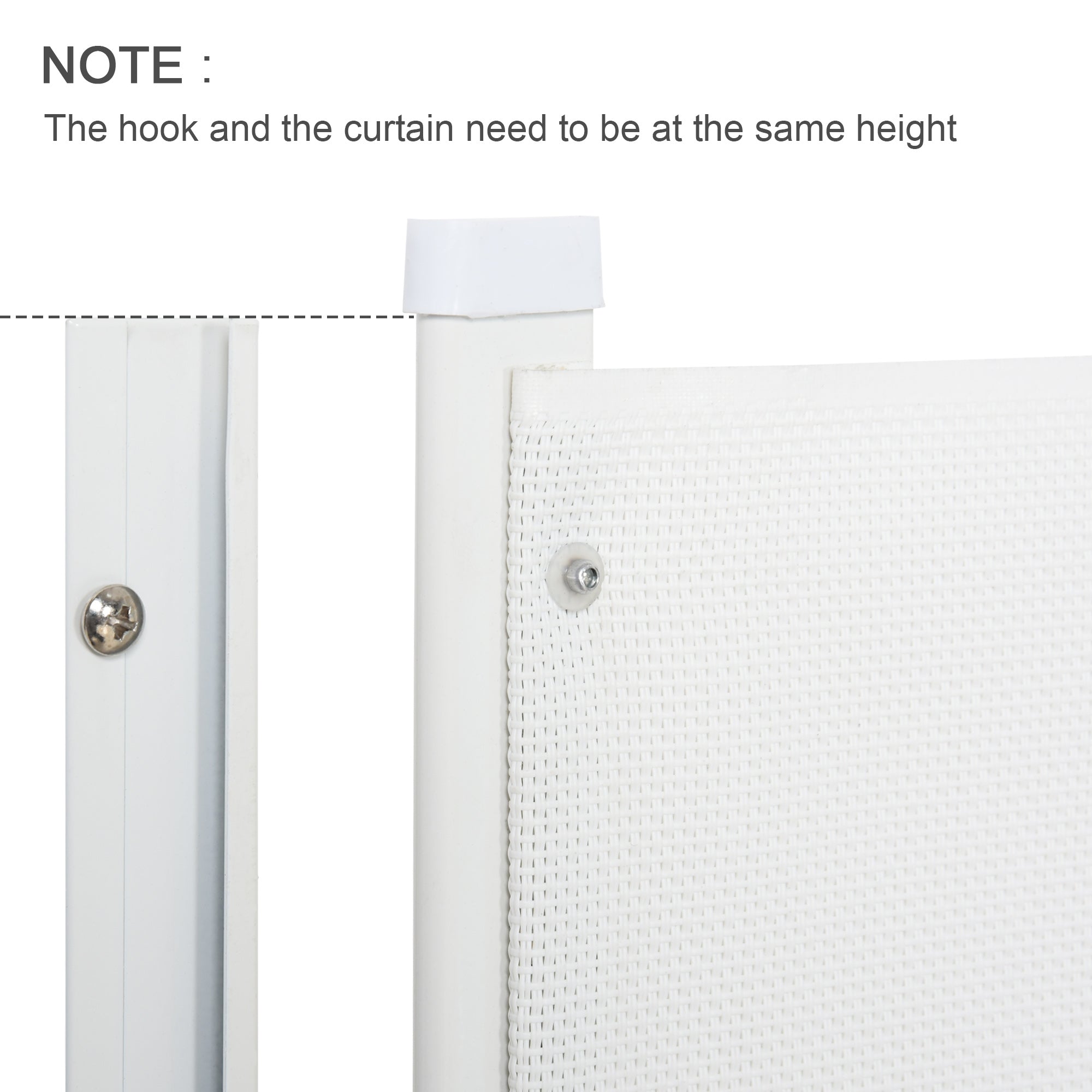 PawHut Retractable Safety Gate Dog Pet Barrier Folding Protector Home Doorway Room Divider Stair Guard White 115Lx82.5Hcm
