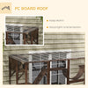 PawHut Catio, Large Outdoor Cat Enclosure with Cat Condos, Platforms, Ladders, Doors, Weather-Resistant Roof, Wooden Cat Cage for 1-4 Cats, Espresso