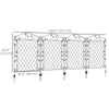 Outsunny Garden Fence, 4 Pack Metal Fence Panels, 11.5' Animal Barrier & Decorative Border Flower Edging for Yard, Landscape, Patio, Outdoor Décor, 43" H, Wavey Vines