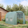 Outsunny 8'x6.6'x6.6' Heavy Duty Walk-in Greenhouse Garden Tunnel Hot House Outdoor Flower Vegetable Growth Warm House Roll Up Door, Windows, Steel