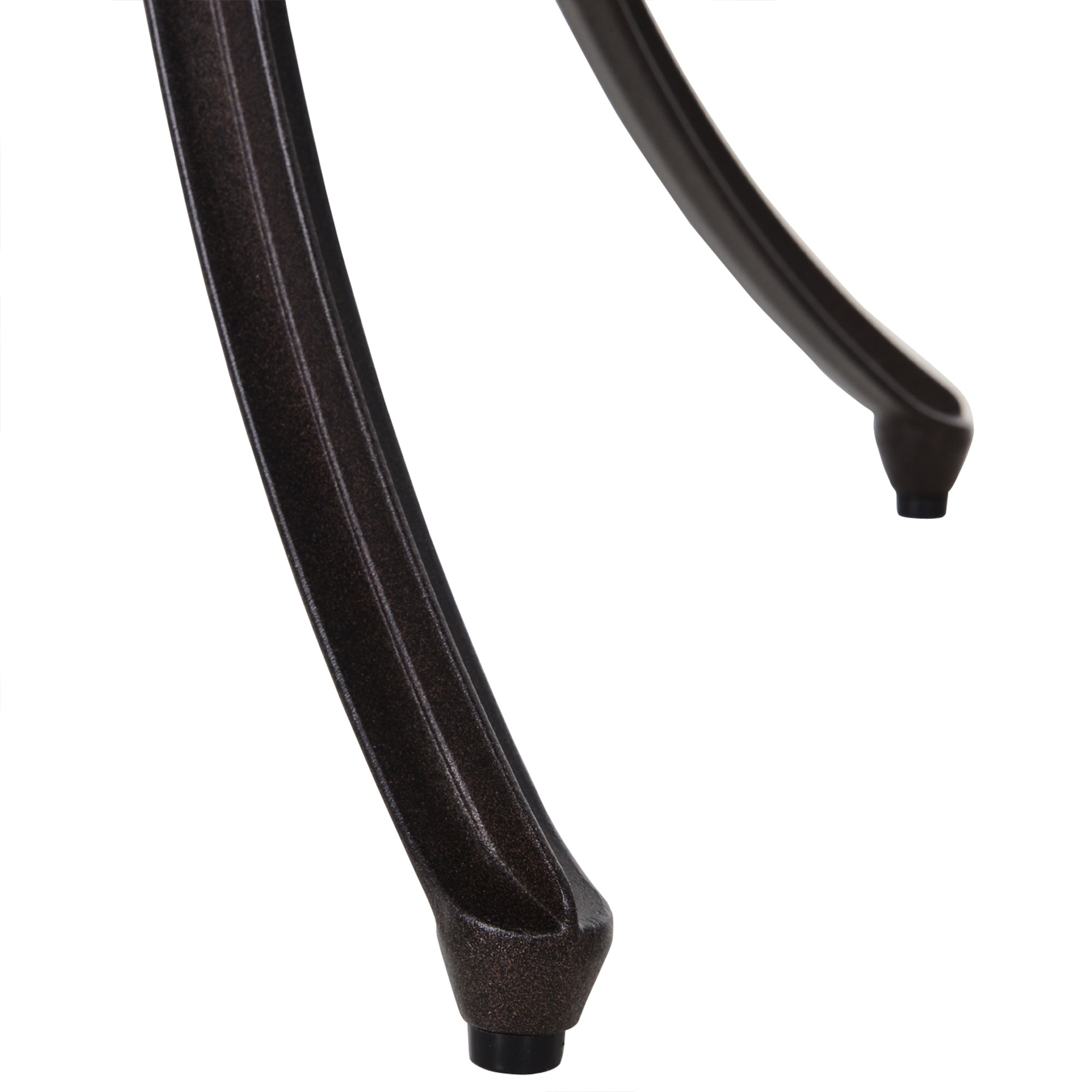 Outsunny 5 Pieces Outdoor Dining Set, Cast Aluminium Patio Table and Chairs with Parasol Hole for Garden Backyard Poolside, Patio Dining Set for 4, Brown