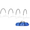 PawHut 4 Pieces Dog Agility Training Equipment with Weave Poles, Training Starter Kit, Dog Obstacle Course, Pet Outdoor Games with Carry Bag, Black