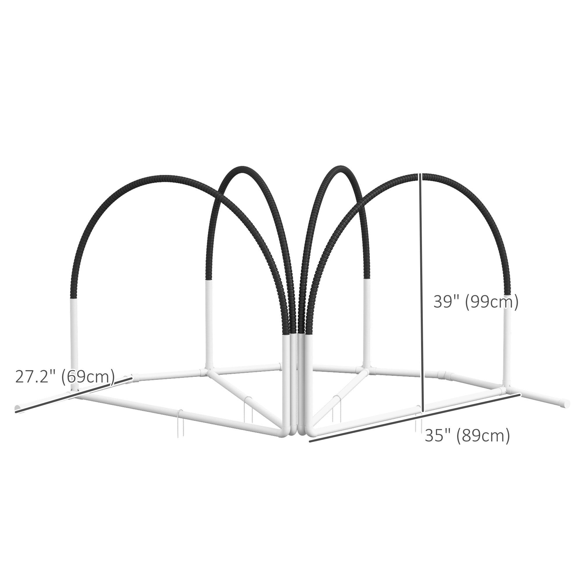 PawHut 4 Pieces Dog Agility Training Equipment with Weave Poles, Training Starter Kit, Dog Obstacle Course, Pet Outdoor Games with Carry Bag, Black