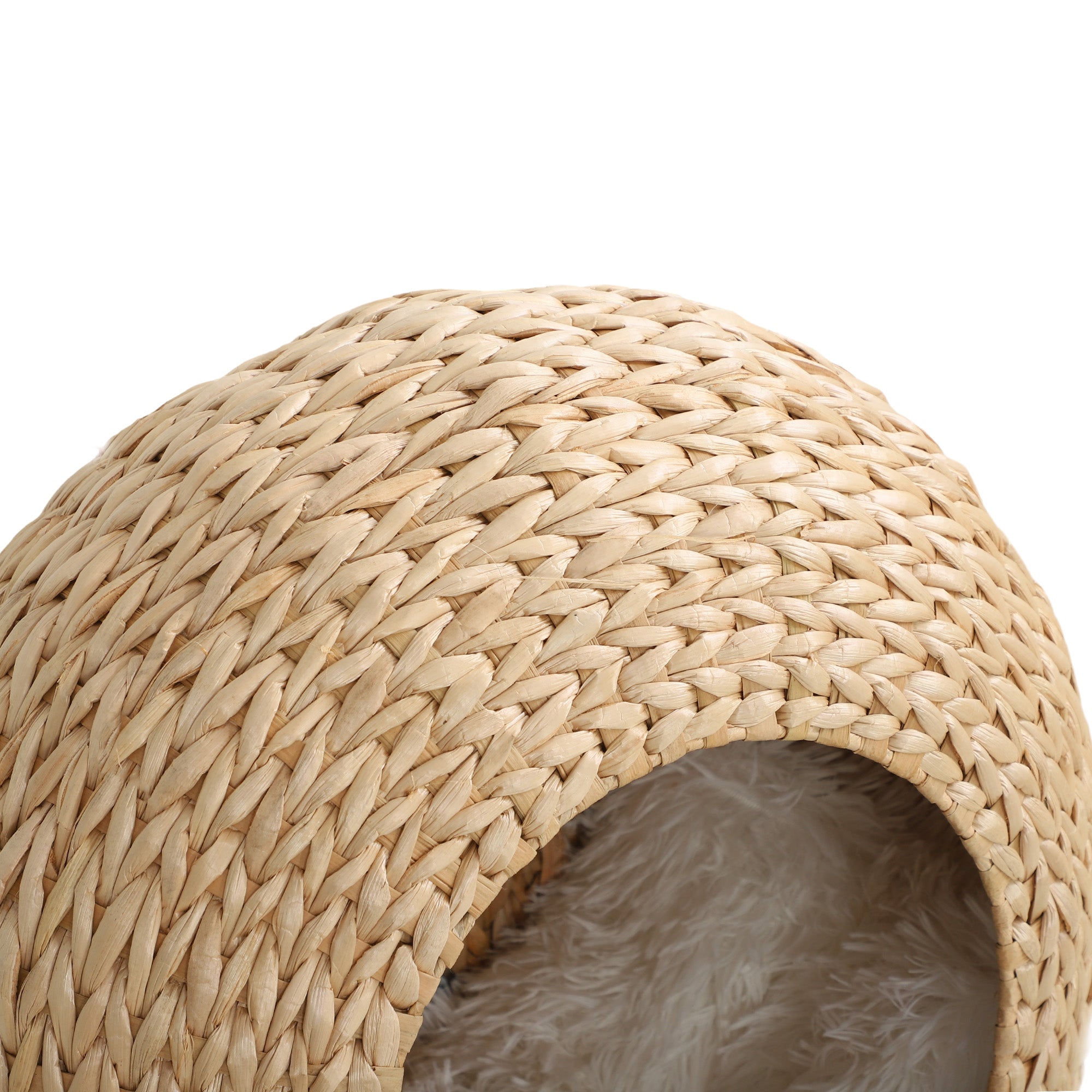PawHut Cat Wall Furniture, Wall Mounted Cat Condo with Washable Cushion, Cat Wall Shelf for Indoor Cats Kittens, Natural Wood