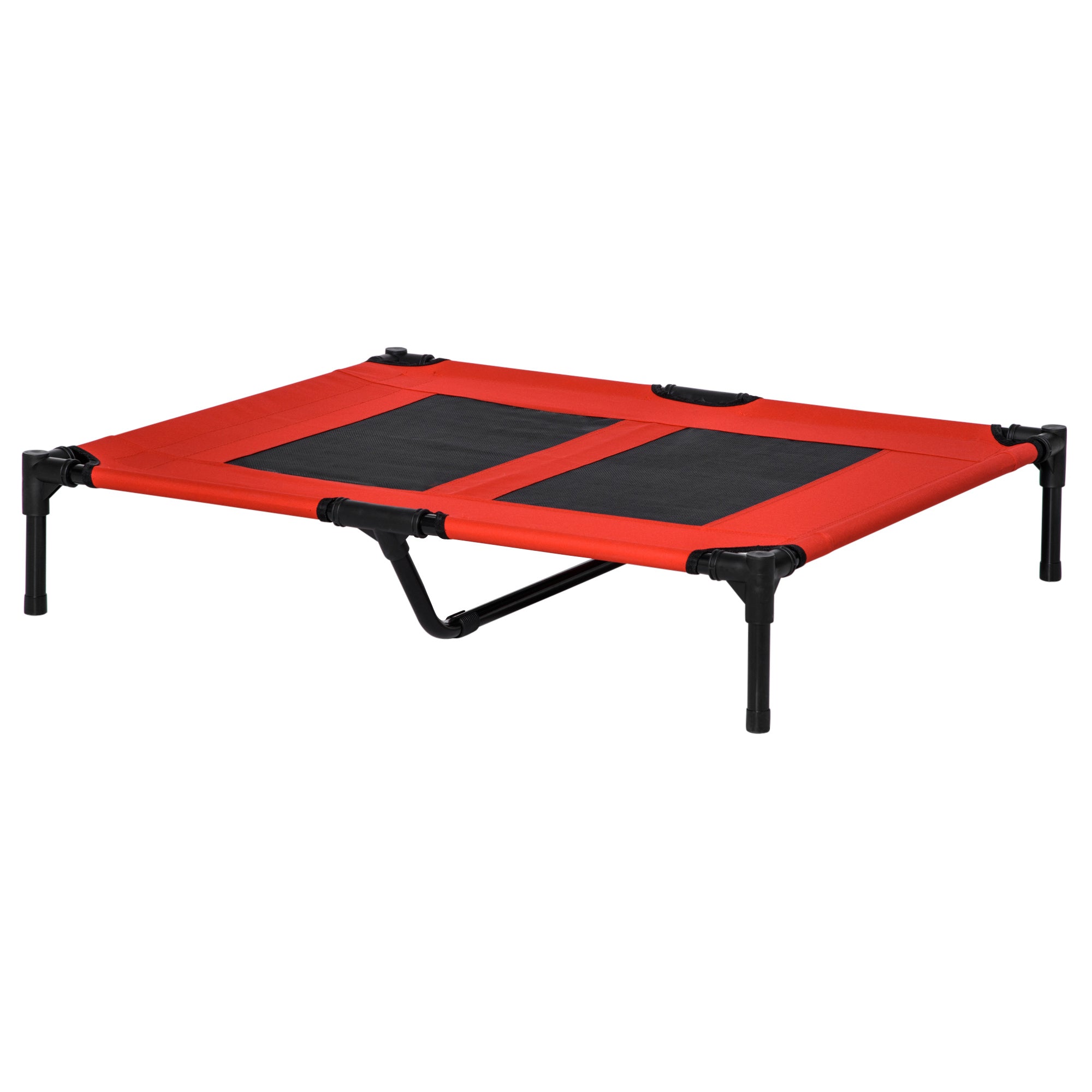 PawHut Elevated Dog Bed, Raised Dog Cot for XL Sized Dogs, Indoor & Outdoor, 36" x 30" x 7", Red