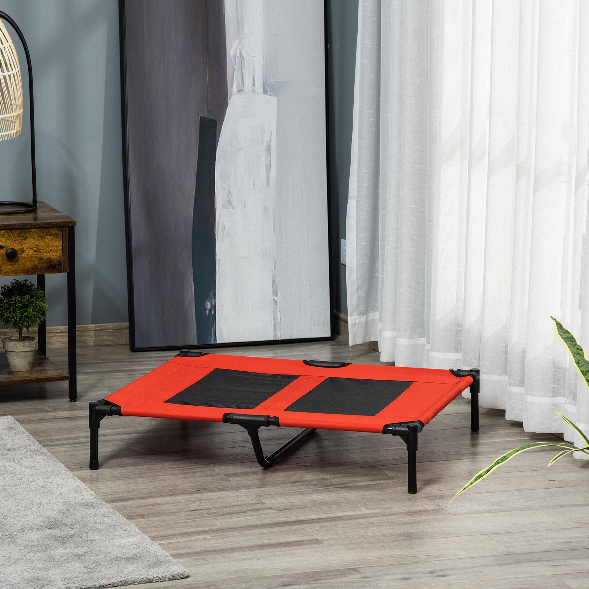 PawHut Elevated Dog Bed, Raised Dog Cot for XL Sized Dogs, Indoor & Outdoor, 36
