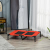 PawHut Elevated Dog Bed, Raised Dog Cot for XL Sized Dogs, Indoor & Outdoor, 36" x 30" x 7", Red