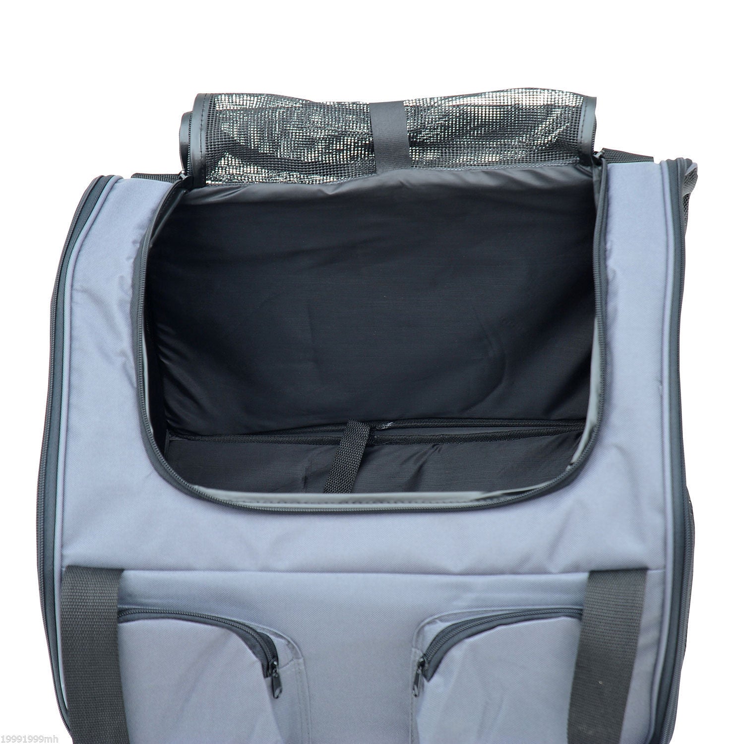 PawHut 3in1 Pet Car Booster Seat Dog Carrier Travel Bag Gray