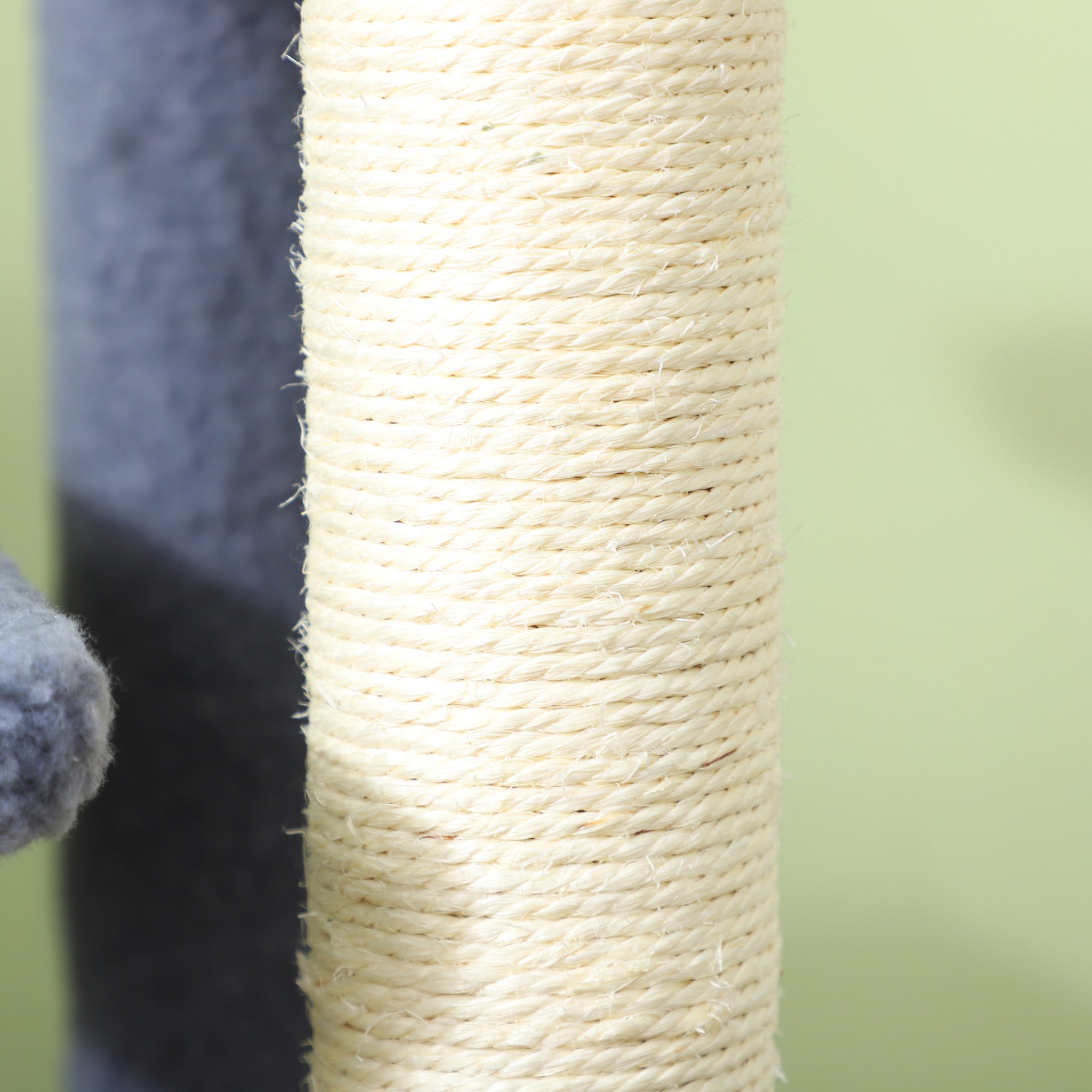 PawHut Cat Tree, 4 Step Cat Tower Stairs Steps with Cat Scratching Post, Jumping Platform, Toy Ball, Cat Furniture for Indoor Cats, Grey