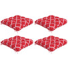 Outsunny 4-Piece Patio Chair Cushions Pillows, Seat Replacement Patio Cushions Set with Ties for Indoor Outdoor Garden Furniture