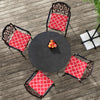 Outsunny 4-Piece Patio Chair Cushions Pillows, Seat Replacement Patio Cushions Set with Ties for Indoor Outdoor Garden Furniture