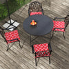 Outsunny 4-Piece Patio Chair Cushions Pillows, Seat Replacement Patio Cushions Set with Ties for Indoor Outdoor Garden Furniture