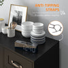 HOMCOM Modern Sideboard Buffet Cabinet with Drawers and Beadboard Door Cupboard Kitchen Storage Cabinet Black