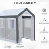 Outsunny 8' x 6' x 7.5' Heavy-duty Walk-in Greenhouse Outdoor Vegetable Plants Growing Warm House Seed Plant Growth Tent Polytunnel Shelter White