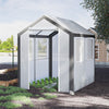 Outsunny 8' x 6' x 7.5' Heavy-duty Walk-in Greenhouse Outdoor Vegetable Plants Growing Warm House Seed Plant Growth Tent Polytunnel Shelter White