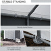 Outsunny 8' x 6' x 7.5' Heavy-duty Walk-in Greenhouse Outdoor Vegetable Plants Growing Warm House Seed Plant Growth Tent Polytunnel Shelter White