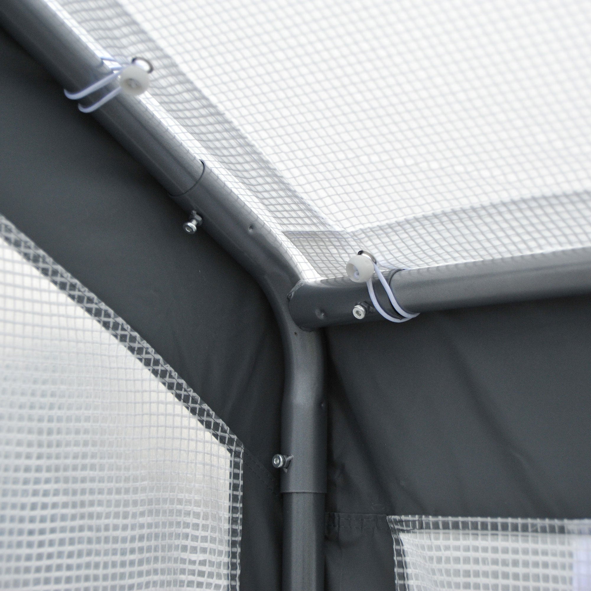 Outsunny 8' x 6' x 7.5' Heavy-duty Walk-in Greenhouse Outdoor Vegetable Plants Growing Warm House Seed Plant Growth Tent Polytunnel Shelter White