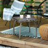 Outsunny 18" Rattan Coffee Table Outdoor Side Table Patio Wicker Furniture, Small Square with All-Weather PE for Garden, Balcony, Backyard, Poolside, Grey