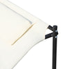 Outsunny Double Chaise Lounger Garden Rocker Sun Bed Outdoor Hammock Chair Texteline with Pillow Cream White